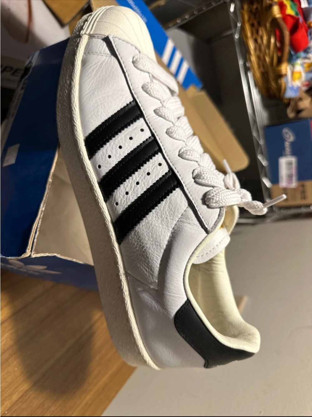 adidas White and Black Low-Top Sneakers